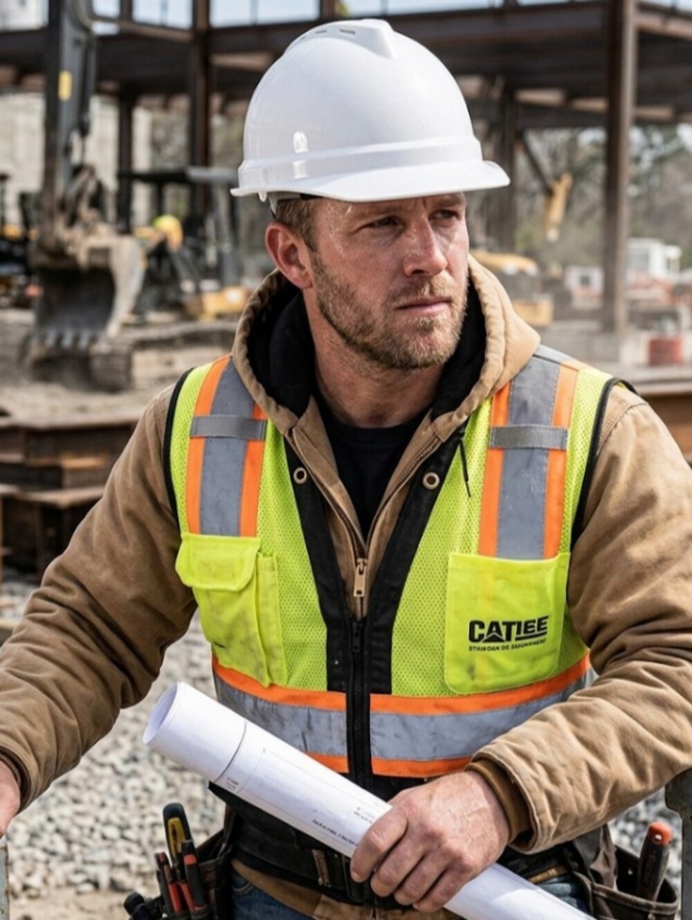 MSA V-Gard White Hard Hat with Fas-Trac III Suspension – New Condition